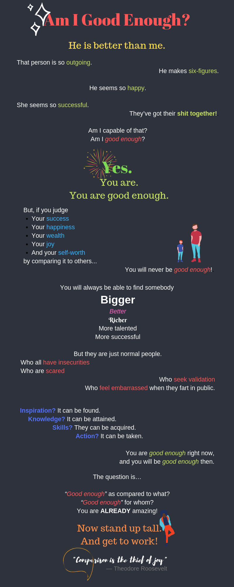 Am I good Enough infographic